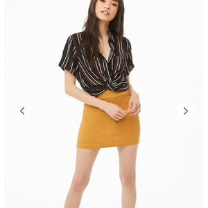 Cropped collared shirt